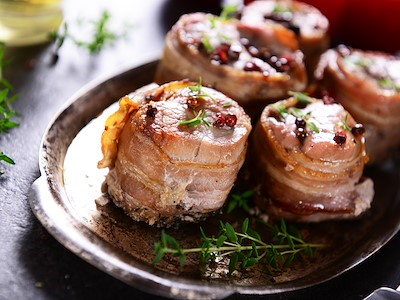 Filetto di maiale avvolto in pancetta